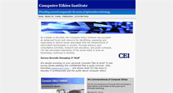 Desktop Screenshot of computerethicsinstitute.org