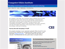 Tablet Screenshot of computerethicsinstitute.org